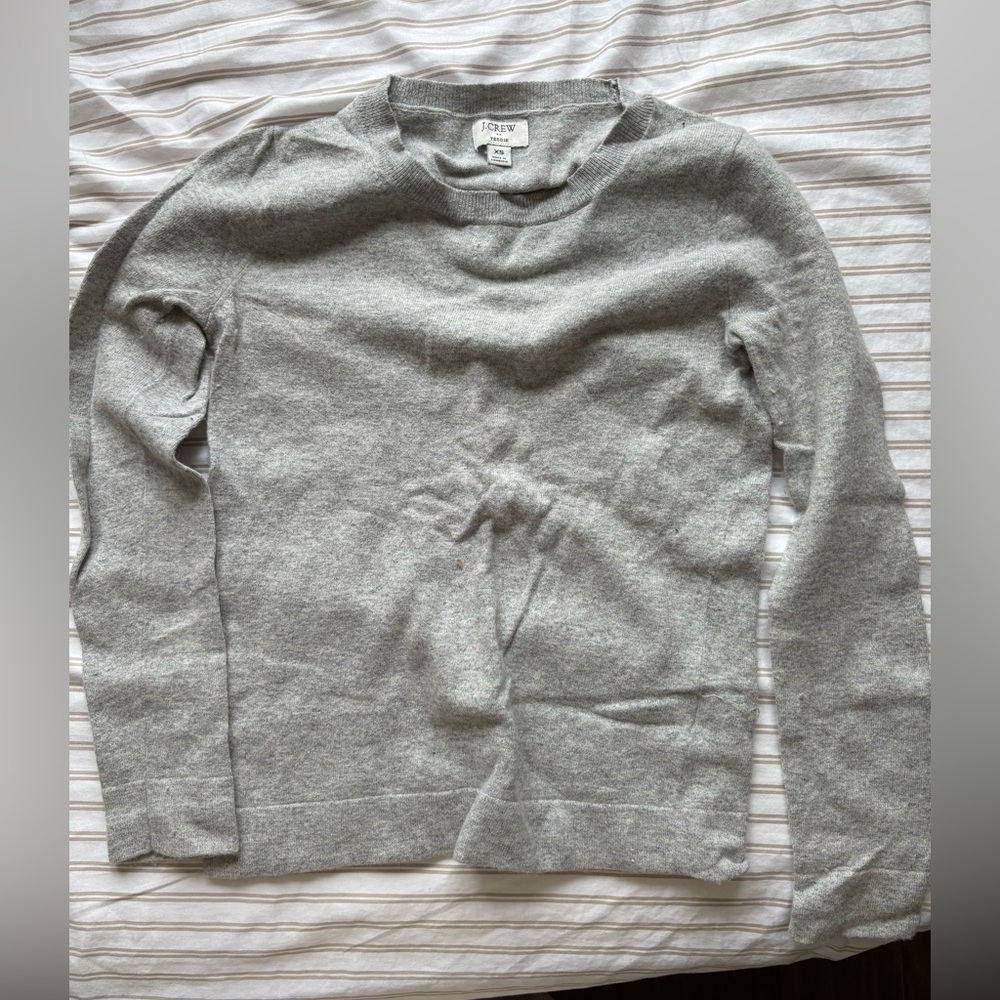 J. Crew Light Gray Crewneck Sweater